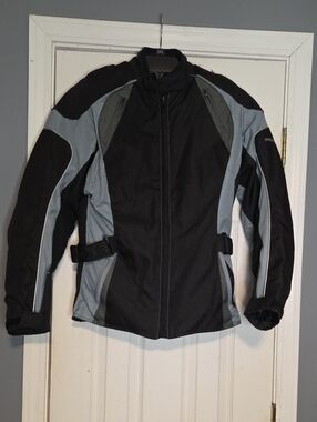 Frank Thomas Women's Black and Gray Performance Riding Jacket With Pads